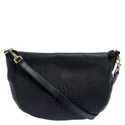Mulberry Black Leather Flap Shoulder Bag For Women