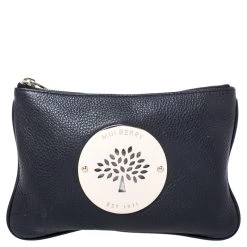 Mulberry Black Leather Daria Pouch For Women