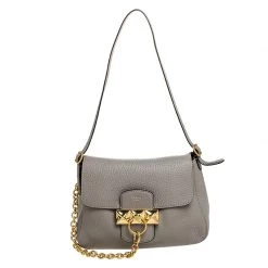 Mulberry Grey Leather Mini Keeley Shoulder Bag For Women