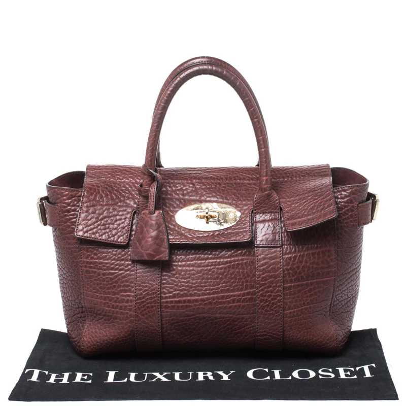 Mulberry Burgundy Leather Medium Bayswater Satchel For Women - Image 10