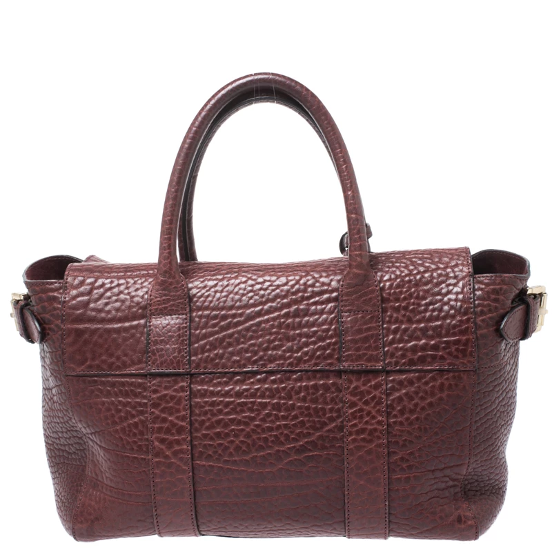 Mulberry Burgundy Leather Medium Bayswater Satchel For Women - Image 4