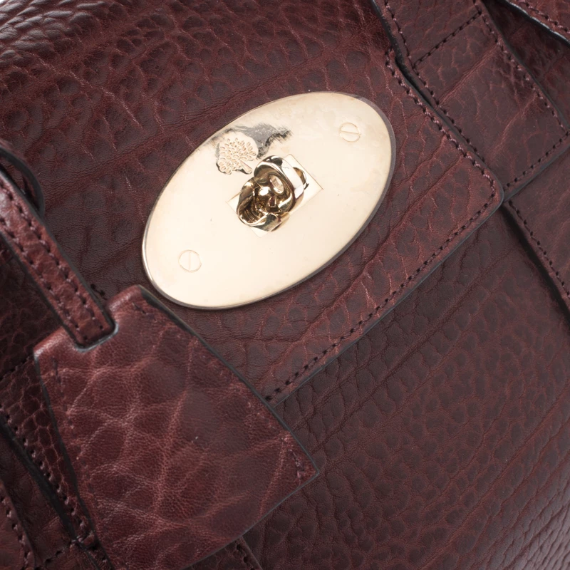 Mulberry Burgundy Leather Medium Bayswater Satchel For Women - Image 5