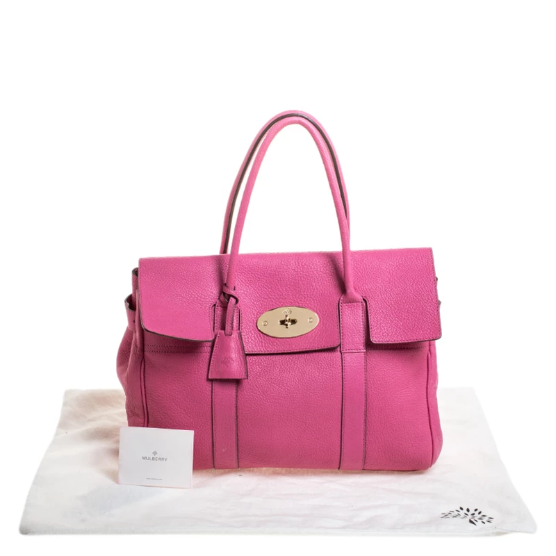 Mulberry Pink Leather Bayswater Satchel For Women - Image 9
