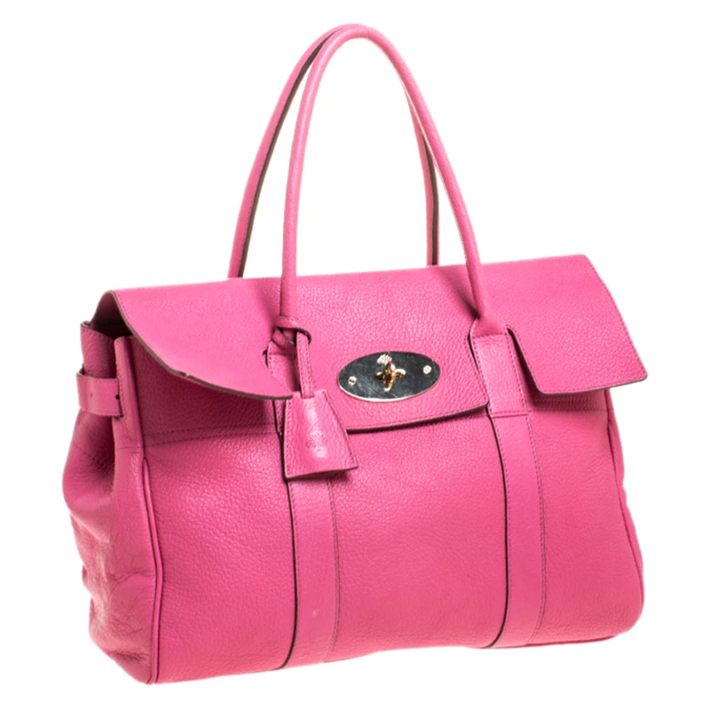 Mulberry Pink Leather Bayswater Satchel For Women - Image 3