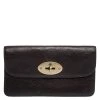 Mulberry Dark Brown Leather Continental Wallet For Women