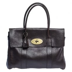 Mulberry Dark Brown Leather Bayswater Satchel For Women