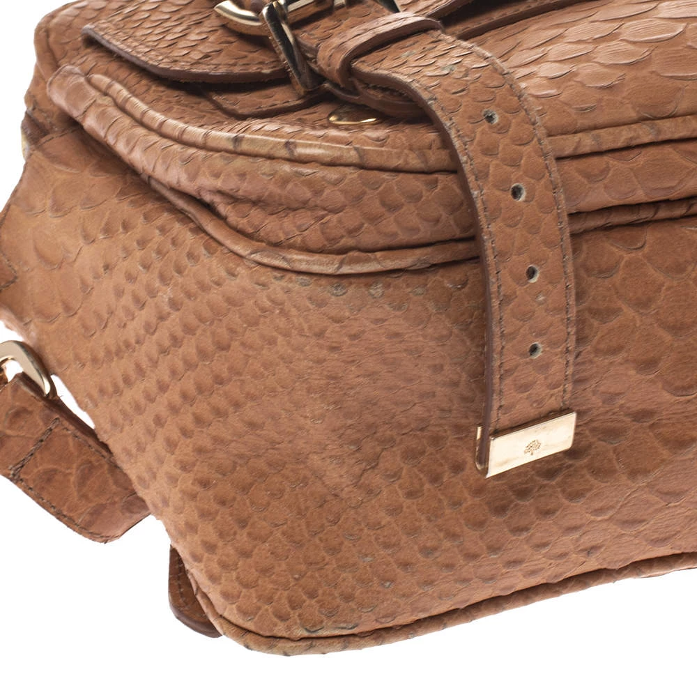 Mulberry Light Brown Python Embossed Leather Alexa Camera Bag For Women - Image 11