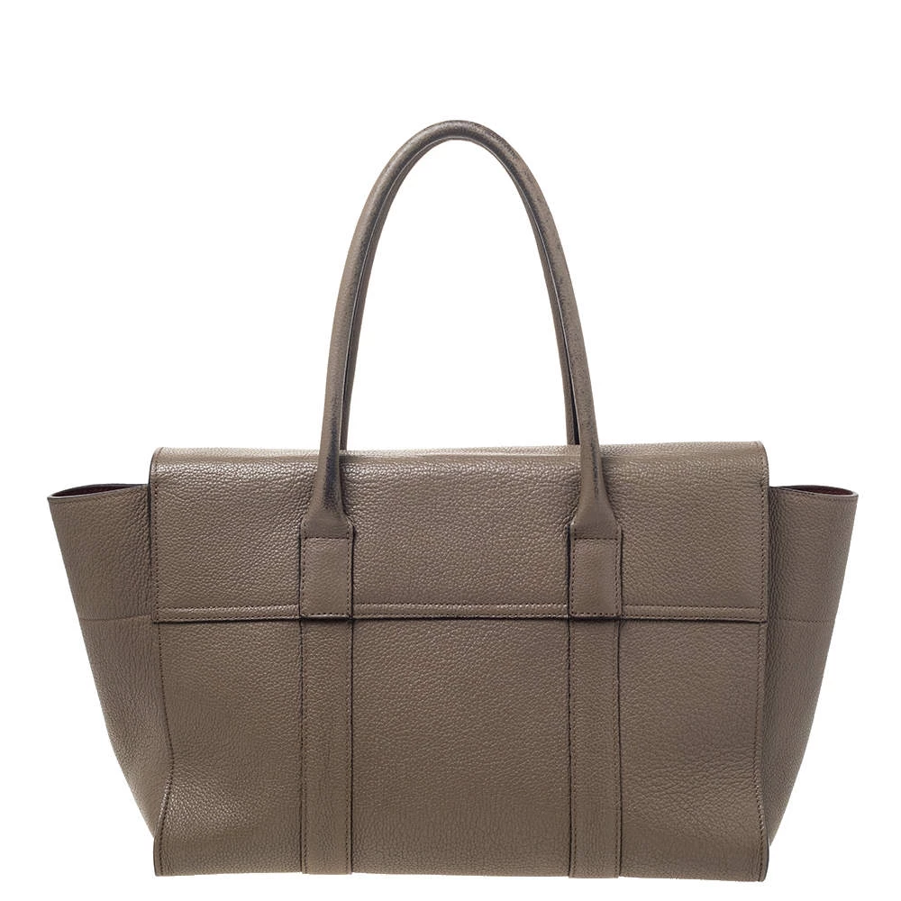 Mulberry Khaki Leather Bayswater Satchel For Women - Image 4