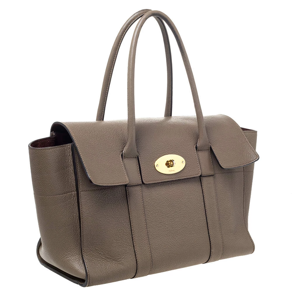 Mulberry Khaki Leather Bayswater Satchel For Women - Image 3