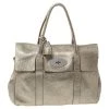 Mulberry Metallic Gold Crinkle Leather Bayswater Satchel For Women