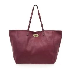 Mulberry Maroon Leather Medium Dorset Tote For Women