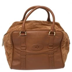 Mulberry Brown Leather And Suede Maisie Clipper Satchel For Women