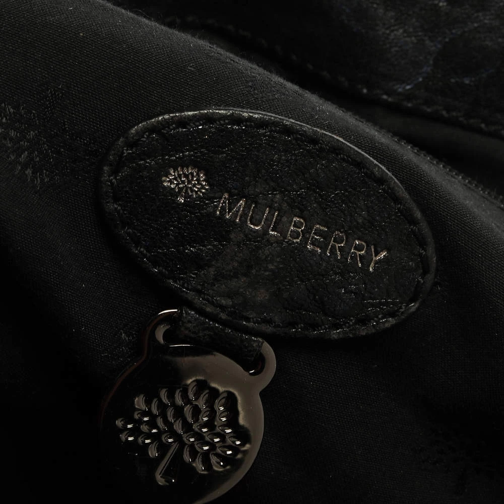 Mulberry Blue Holographic Leather Oversized Alexa Satchel For Women - Image 8