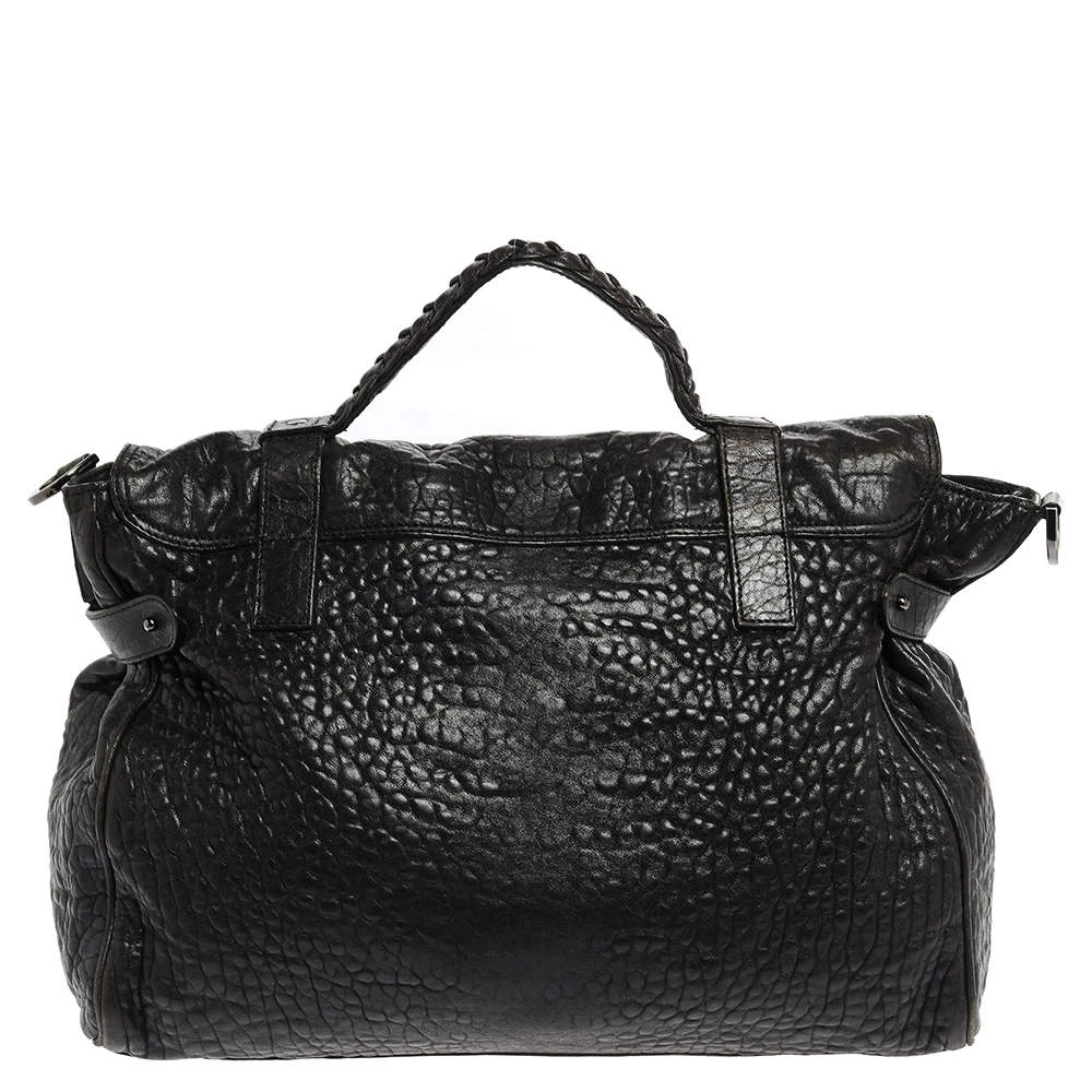 Mulberry Blue Holographic Leather Oversized Alexa Satchel For Women - Image 4