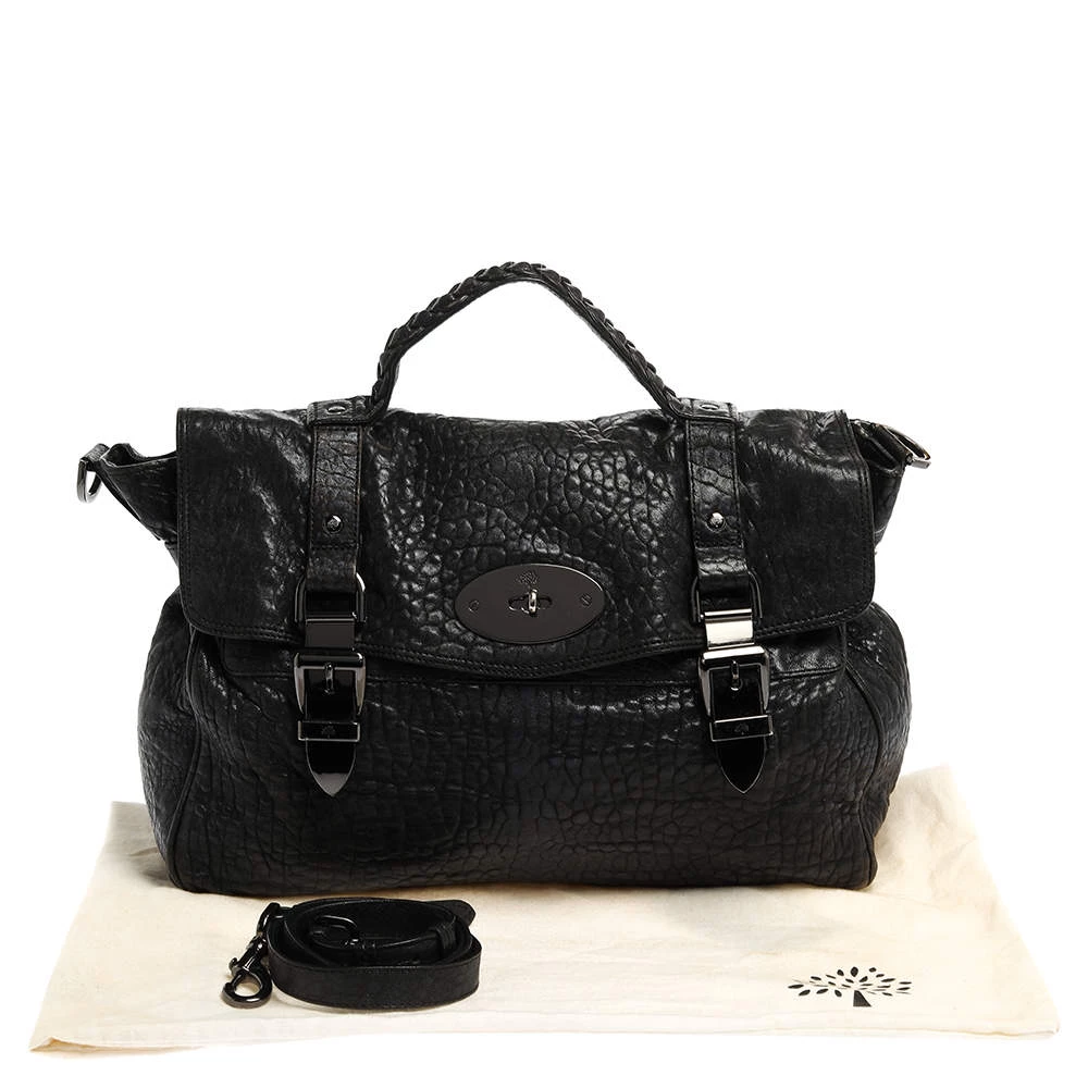 Mulberry Blue Holographic Leather Oversized Alexa Satchel For Women - Image 10