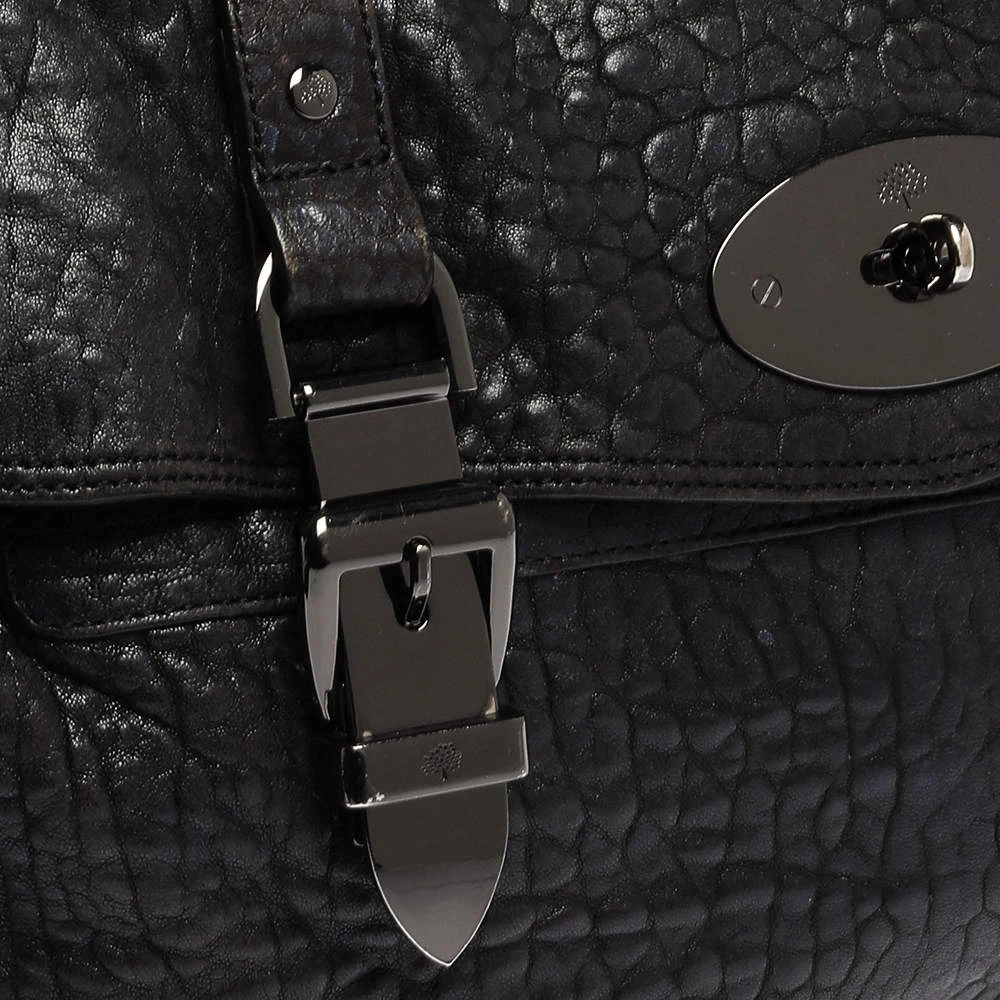 Mulberry Blue Holographic Leather Oversized Alexa Satchel For Women - Image 5