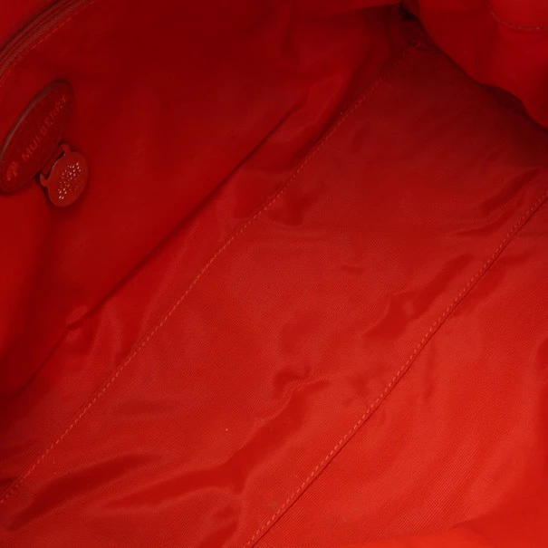 Mulberry Orange Patent Studded Bayswater Bag For Women - Image 5