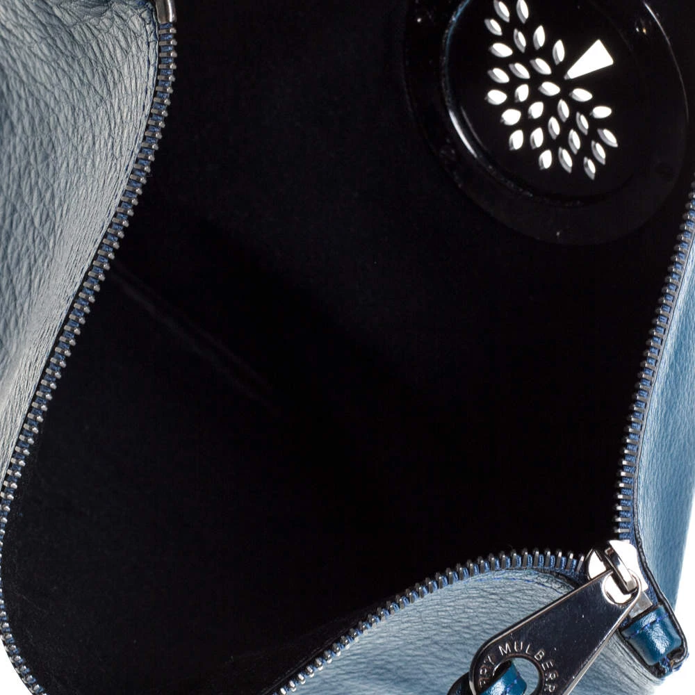 Mulberry Dark Teal Leather Daria Fold Over Clutch For Women - Image 7