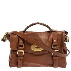 Mulberry Brown Leather Alexa Satchel For Women