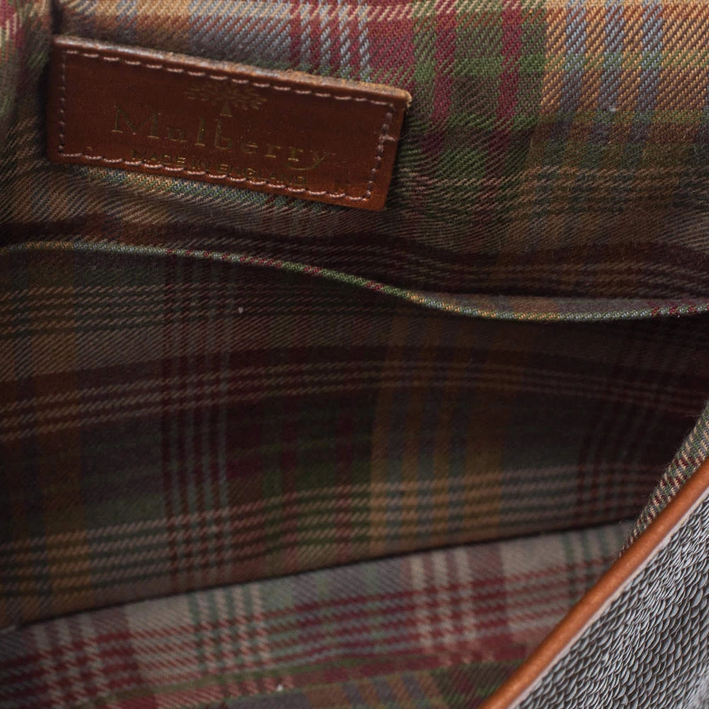 Mulberry Dark Brown Textured Leather Vintage Flap Crossbody Bag For Women - Image 7