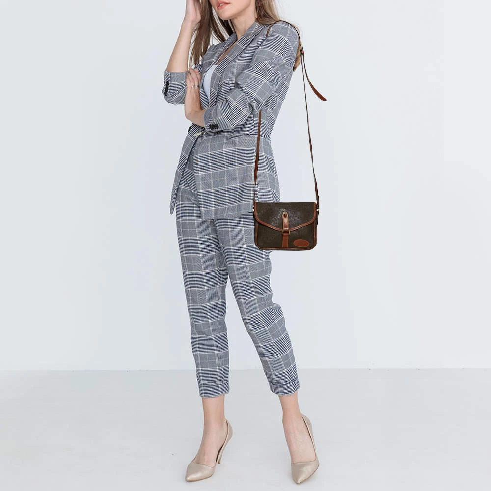 Mulberry Dark Brown Textured Leather Vintage Flap Crossbody Bag For Women - Image 2