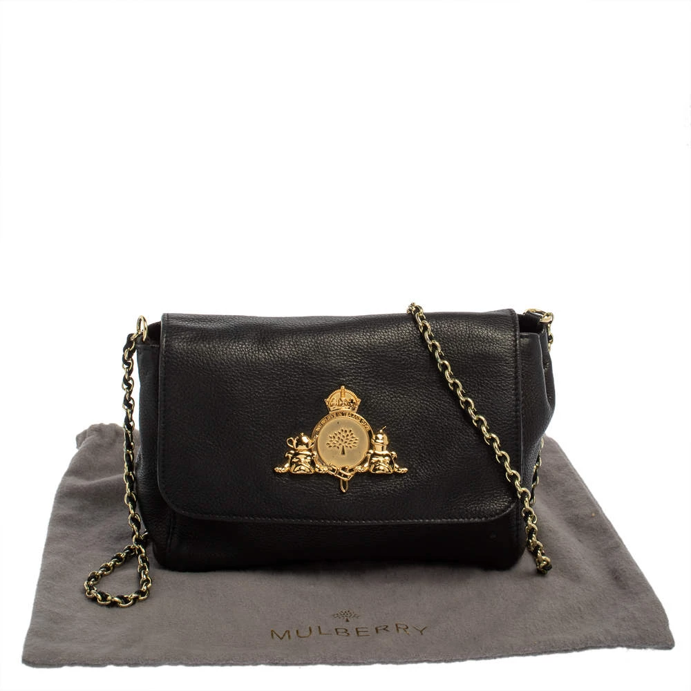 Mulberry Black Leather Chain Crossbody Bag For Women - Image 10