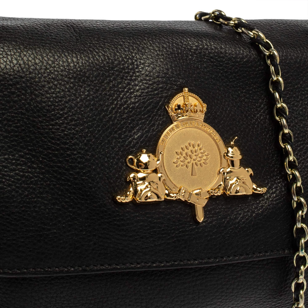 Mulberry Black Leather Chain Crossbody Bag For Women - Image 5