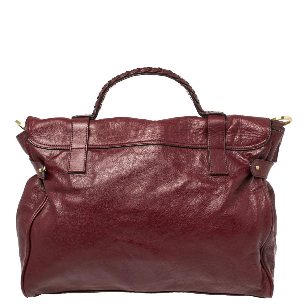 Mulberry Dark Red Leather Oversized Alexa Satchel For Women - Image 4