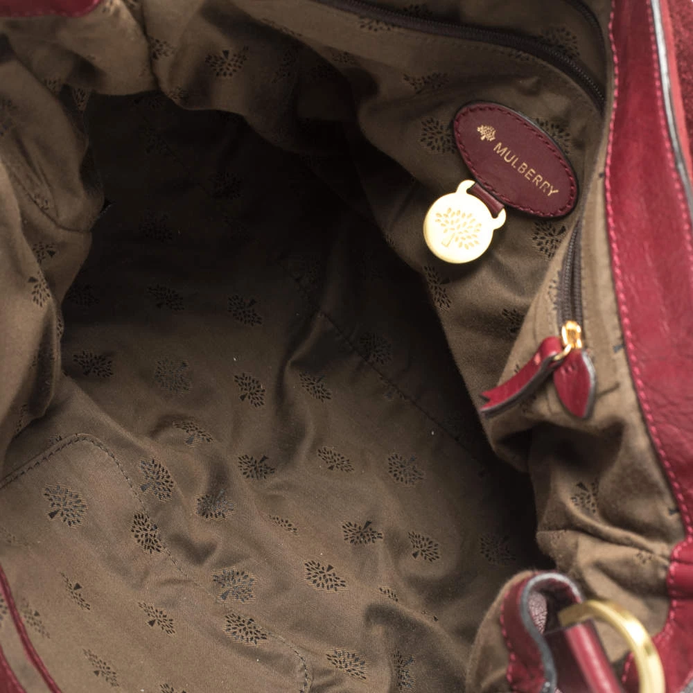 Mulberry Dark Red Leather Oversized Alexa Satchel For Women - Image 7