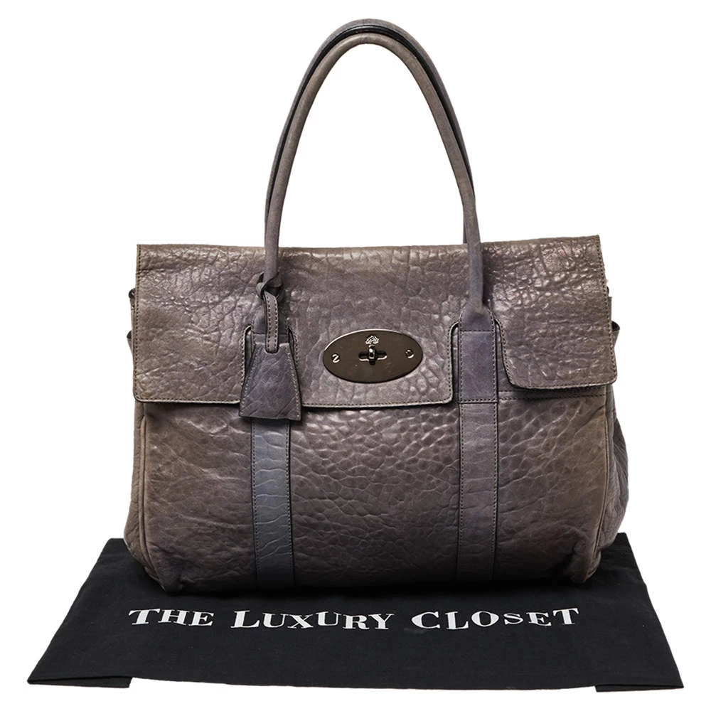 Mulberry Grey Leather Bayswater Satchel For Women - Image 11