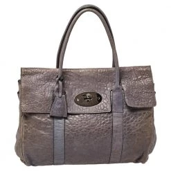 Mulberry Grey Leather Bayswater Satchel For Women