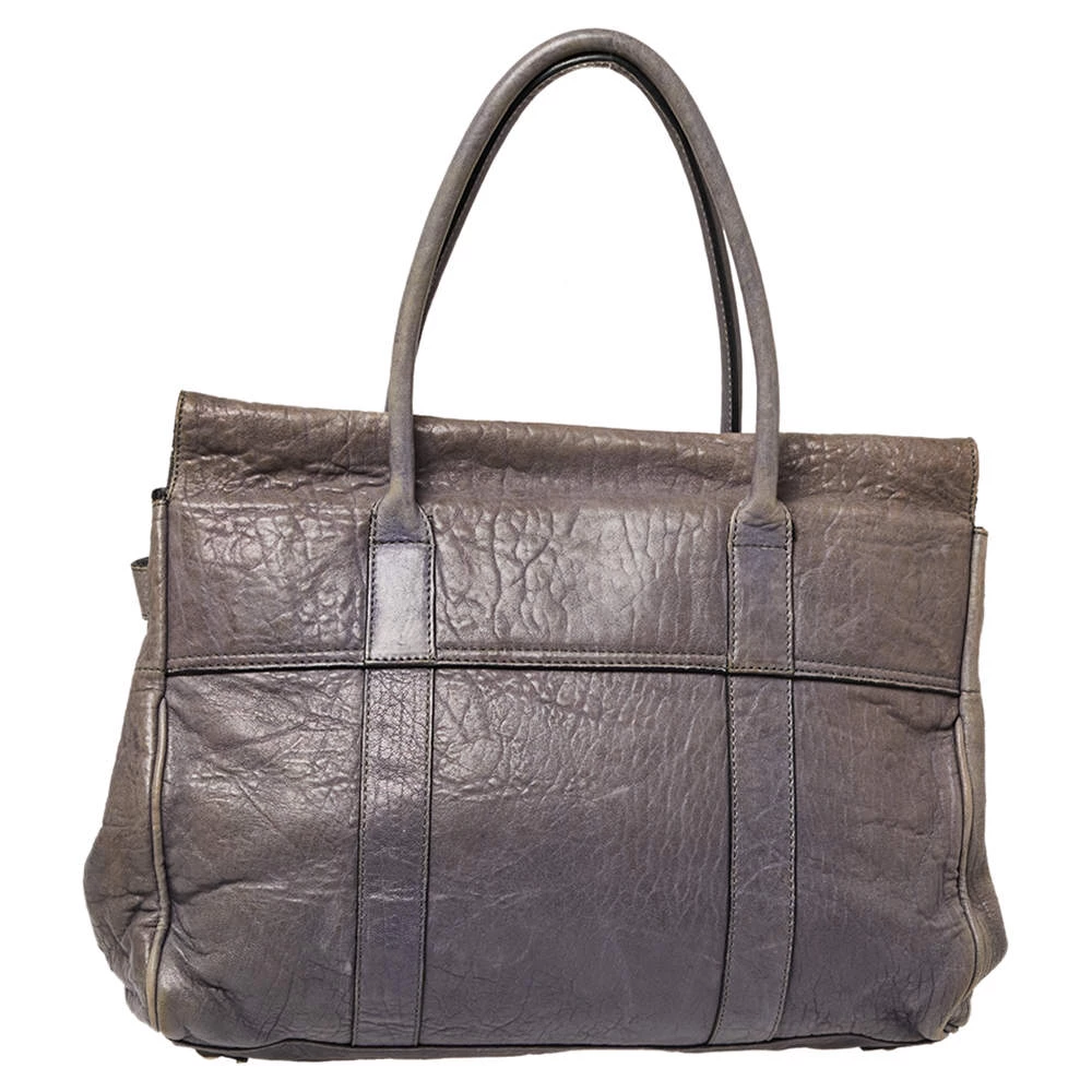 Mulberry Grey Leather Bayswater Satchel For Women - Image 4