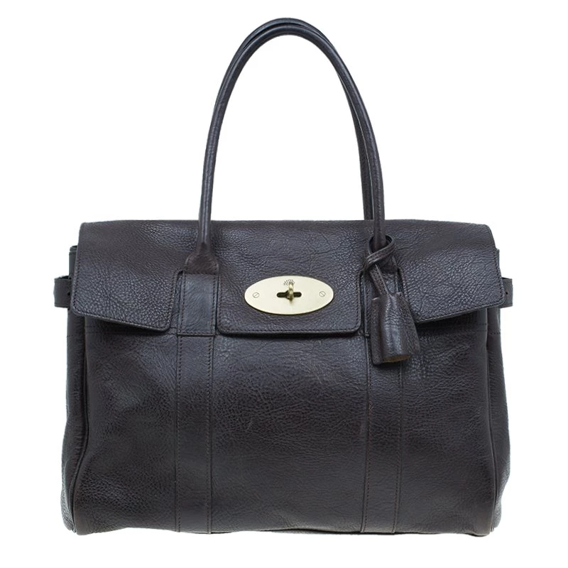 Mulberry Chocolate Brown Leather Bayswater Satchel Bag For Women
