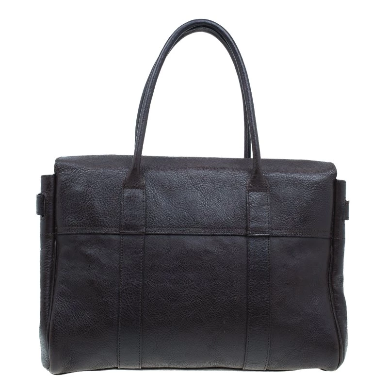 Mulberry Chocolate Brown Leather Bayswater Satchel Bag For Women - Image 4