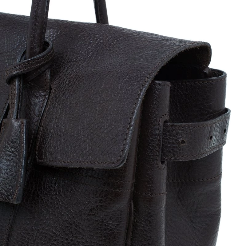 Mulberry Chocolate Brown Leather Bayswater Satchel Bag For Women - Image 6