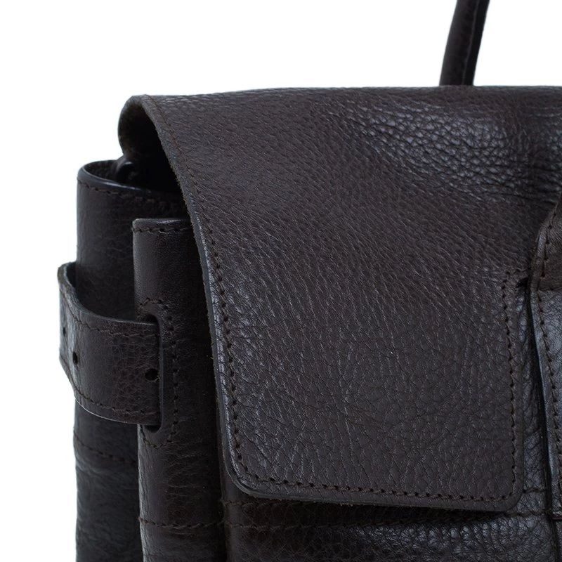 Mulberry Chocolate Brown Leather Bayswater Satchel Bag For Women - Image 7