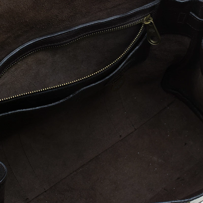 Mulberry Chocolate Brown Leather Bayswater Satchel Bag For Women - Image 13