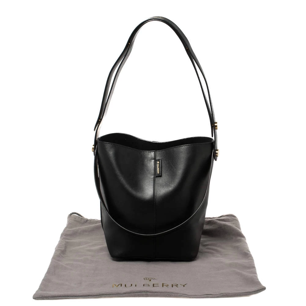 Mulberry Black Leather Studded Hobo For Women - Image 9