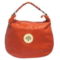 Mulberry Orange Leather Large Daria Hobo For Women