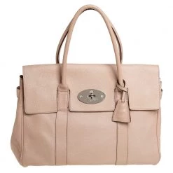 Mulberry Beige Leather Bayswater Satchel For Women