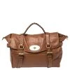 Mulberry Brown Leather Oversized Alexa Satchel For Women