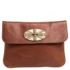 Mulberry Tan Leather Union Jack Clutch For Women