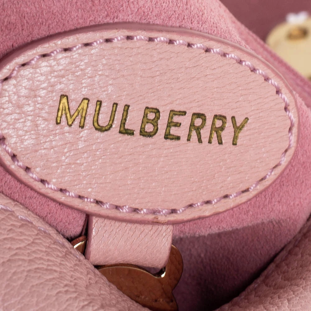 Mulberry Pink Leather Small Lily Shoulder Bag For Women - Image 9