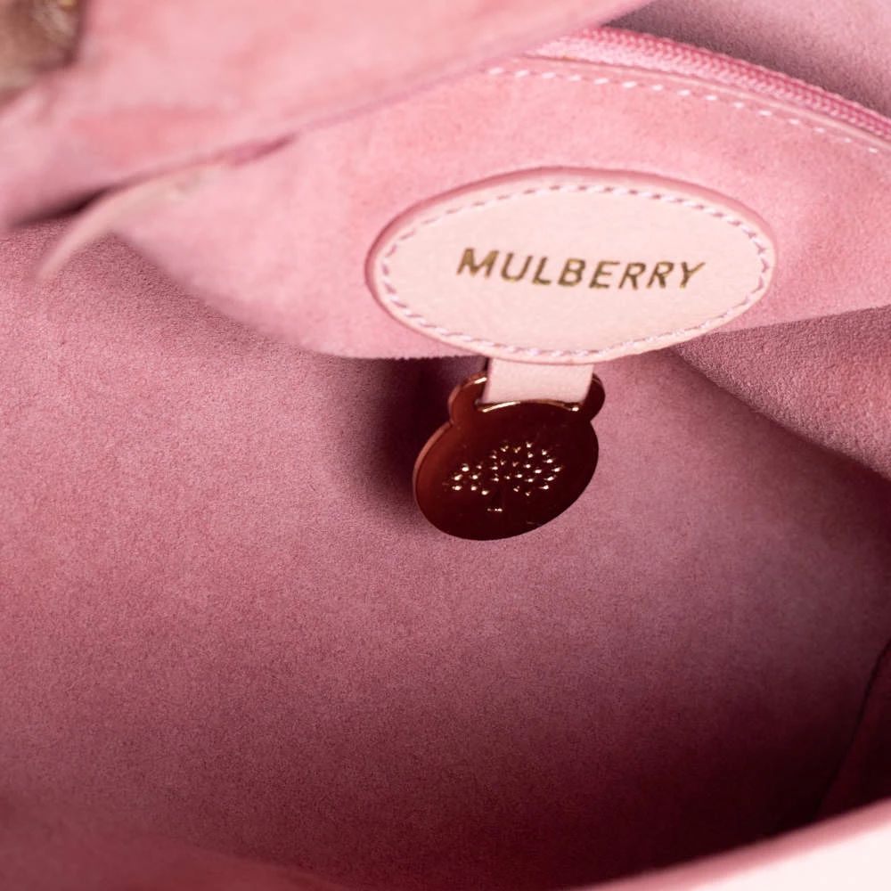 Mulberry Pink Leather Small Lily Shoulder Bag For Women - Image 7