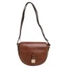 Mulberry Brown Leather Flap Shoulder Bag For Women