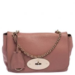 Mulberry Pale Pink Leather Small Lily Shoulder Bag For Women