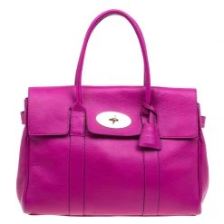 Mulberry Pink Pebbled Leather Bayswater Satchel For Women