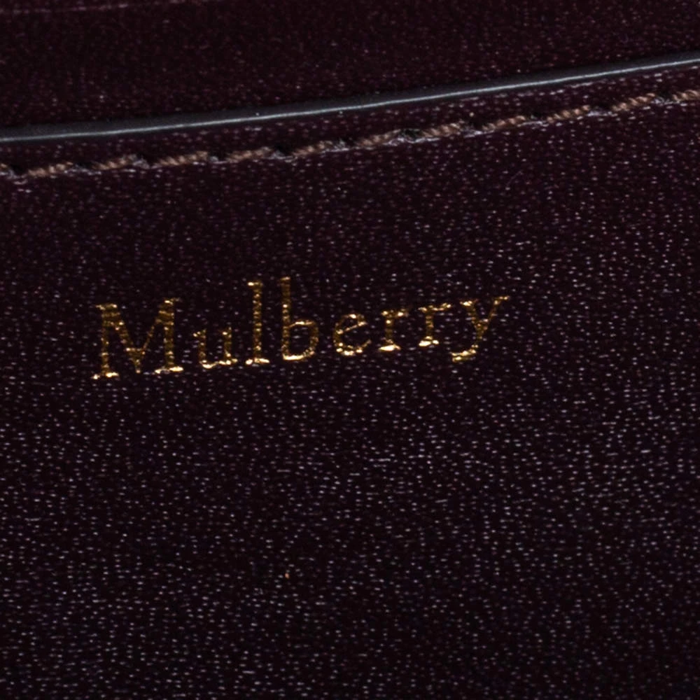 Mulberry Grey Grained Leather Mini Iris Top Handle Bag For Women - Image 8