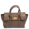 Mulberry Khaki Green Leather Small Bayswater Satchel For Women