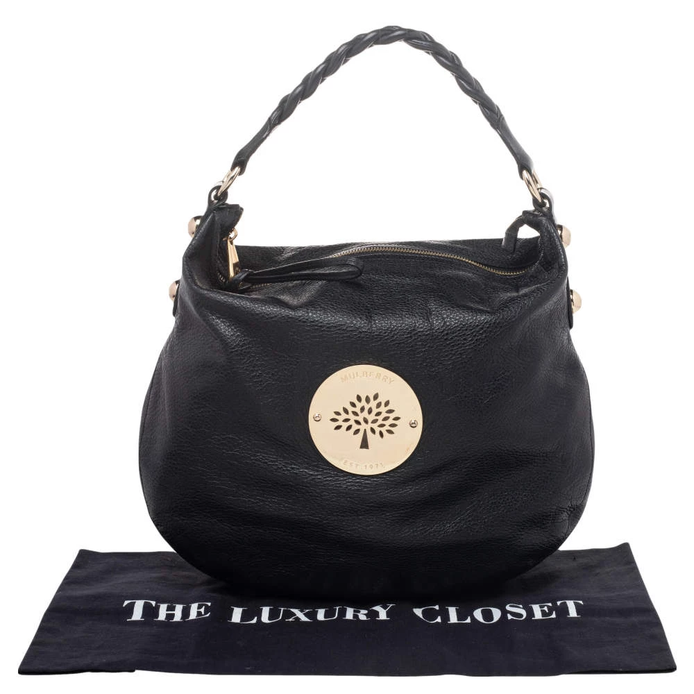 Mulberry Black Leather Medium Soft Spongy Daria Hobo For Women - Image 9